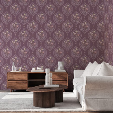 Picture of Väriyhdistelmä Flower bouquet in ogee Dark Pink - 1032601-14 - 09414-01